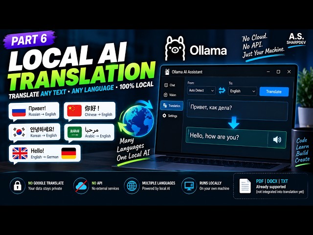 Build a Local AI Translator in C# with Ollama | Russian, Chinese, Korean & More | Part 6