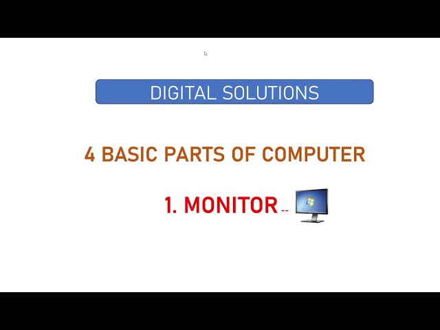 4 Basic Computer Parts || 4 Important Computer Components #computer #computertips #computerknowledge