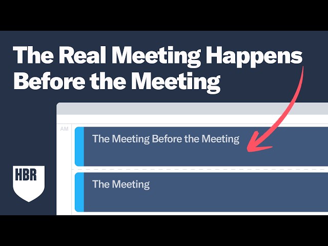 The Real Meeting Happens Before the Meeting
