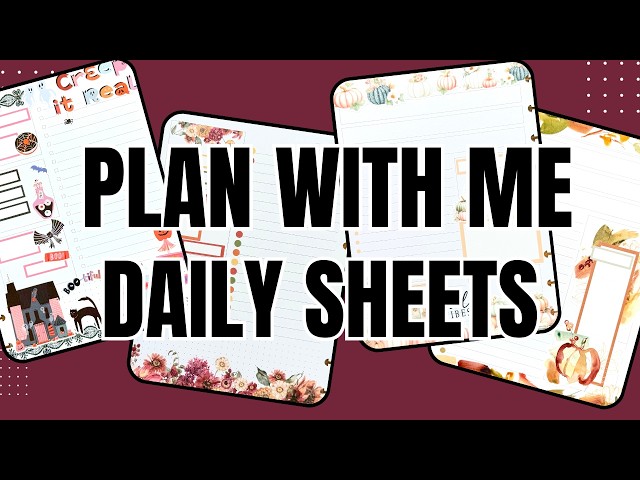 Plan With Me | Daily Sheets