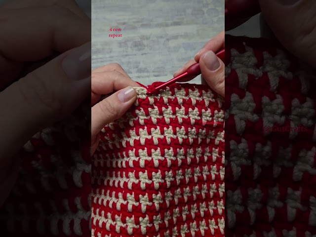2 Color 4 Row Repeat Spike DC Stitch Crochet Pattern | Crochet Blanket #crochettutorial #easycrochet