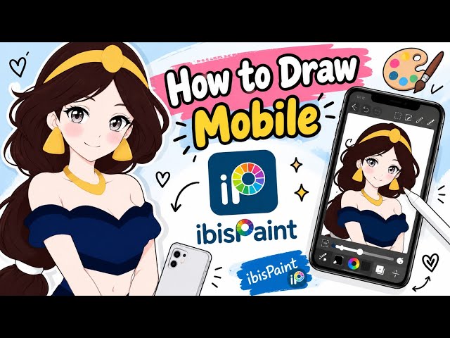 How to Draw Mobile in ibisPaint | Easy Digital Art Tutorial 📱✨