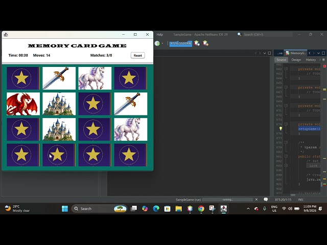 Memory Card Game - Java Swing