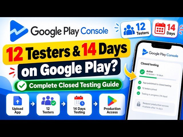 12 Testers & 14 Days on Google Play? Complete Closed Testing Guide | inTesters