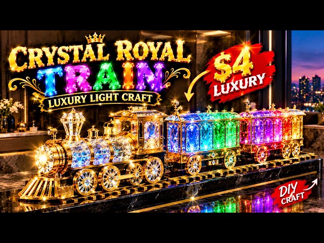 🔴 LIVE: DIY Crystal Royal Train 🚂✨ | $4 Craft to Luxury RGB Decor #craft #crafts