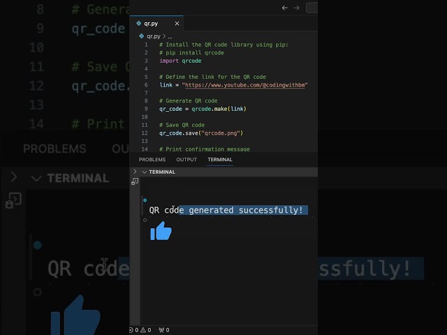 Simple QR Code Generator in Python #programming #python #qrcode