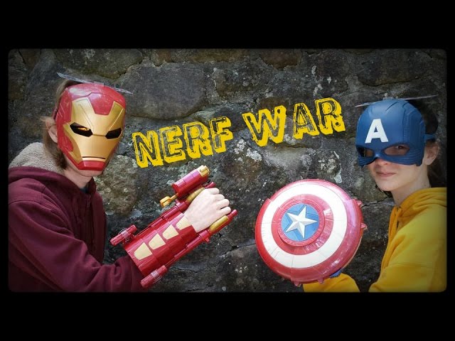 NERF CIVIL WAR!!! Iron Man vs. Captain America