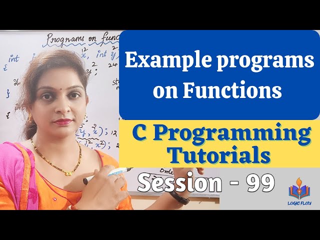 C-99 - Example programs on functions in C|#functionexampleprograms#clanguage#logicflow#gateexam