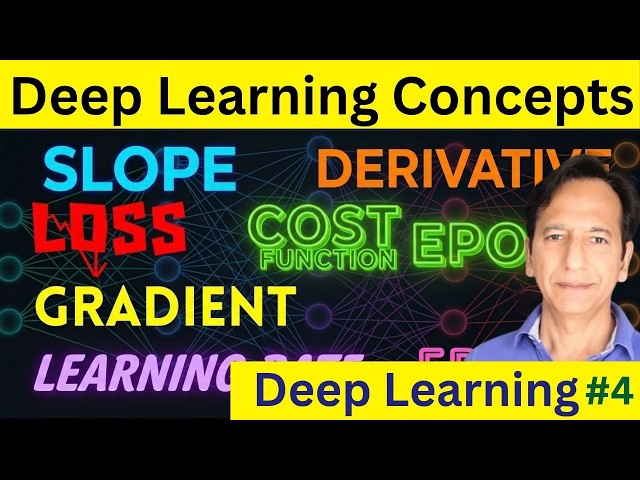 Deep Learning Lecture - 4  Slope - Derivative - Cost function - Gradient - Learning rate