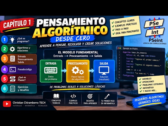 Pensamiento Algorítmico desde Cero | Aprende a Programar con PSeInt — Capítulo 1