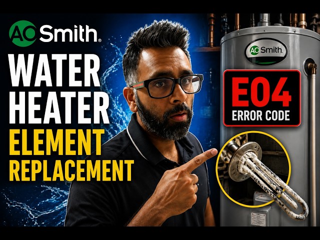 AO Smith Water Heater Element Replacement E04 Error Code Fix | Full DIY Repair