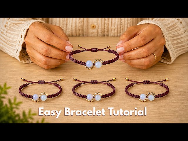 🤍 Easy DIY | How To Make Thread Bracelet With Beads 