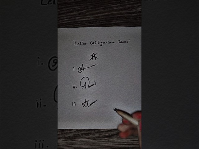 Letter A Signature Ideas 😁 #shorts #ytshorts #sketchandfold #signaturestyle