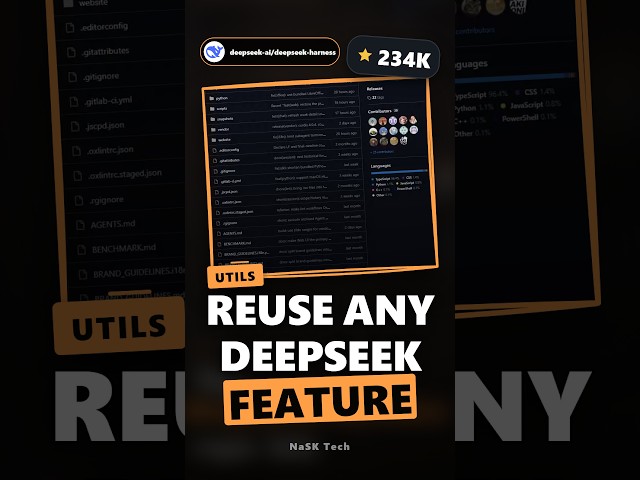 Reuse Any DeepSeek Feature With deepseek-harness #shorts #ai #deepseek