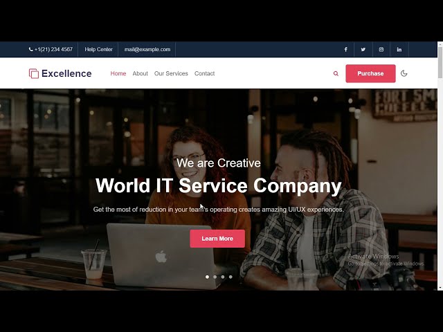 IT Company Website Template in HTML and CSS With Source Code || 2022 || Source Coder