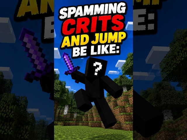 Spamming CRITS be Like.. #minecraft #helpmemakethismakesense #pvp #thecloride