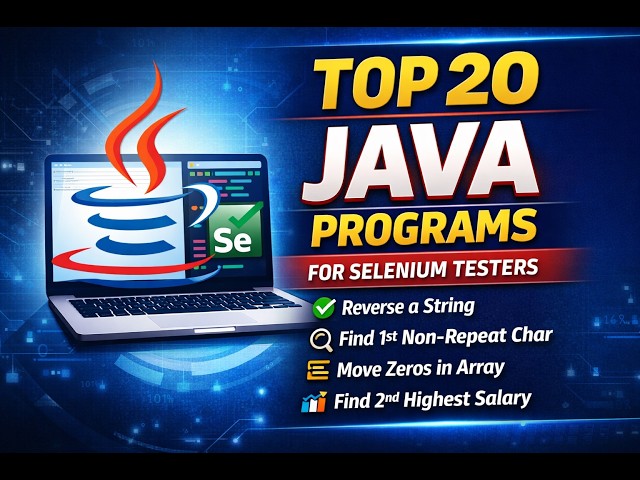 Top 20 Java Programs for Selenium Automation Testing Interviews