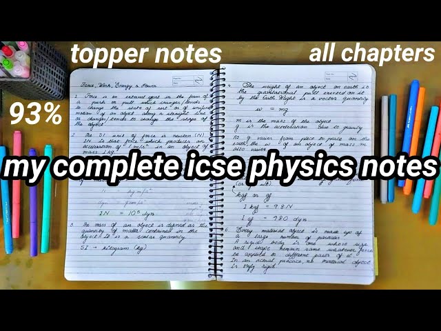 #5  my ICSE CLASS 10 PHYSICS NOTES | Topper Notes | Nehal Baid ✨