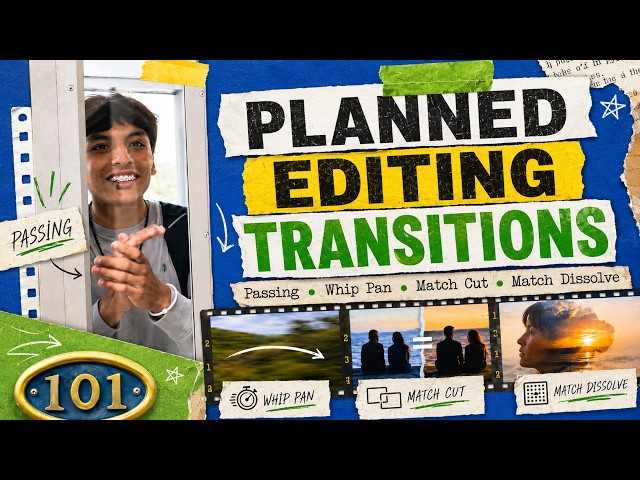 Passing, Whip Pan, Match Cut, and Match Dissolve | Planned Editing Transitions Tutorial