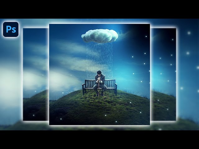Photo Manipulation - Adobe Photoshop | Lonely Man in the Rain | BID IT Lab | #photomanipulation