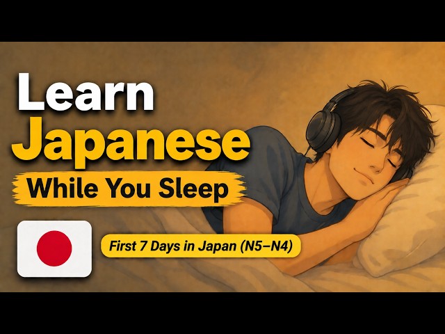 Learn Japanese While You Sleep | How to learn Japanese effectively: First 7 Days in Japan (N5–N4)