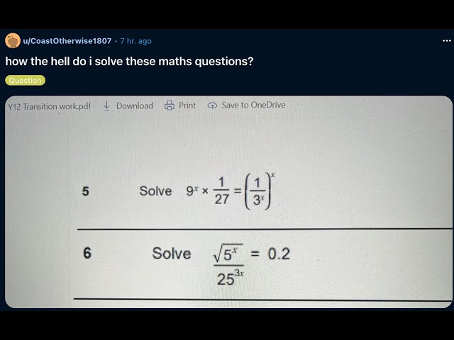 how the hell do i solve this maths problem on indices from reddit (revisited)