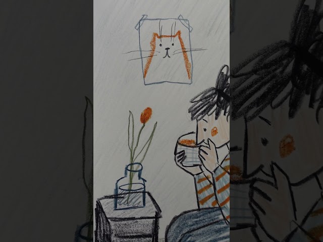 Sketching, experimenting with textures, color pencils and crayons Neocolor 2 #sketch