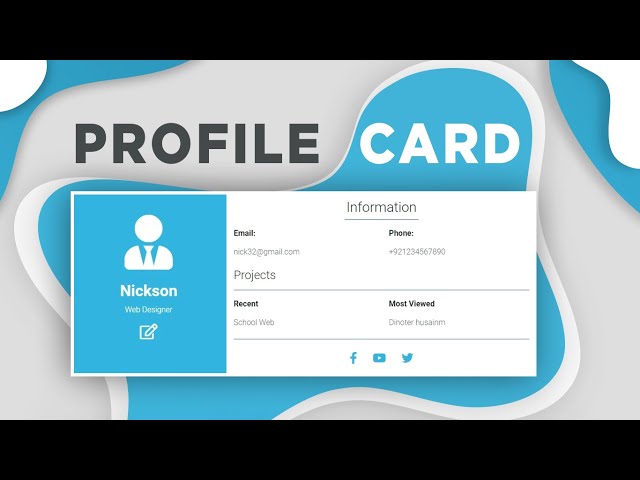 Bootstrap 4 Profile Card | How to Create Profile Card in Html and Bootstrap| Responsive Profile Card