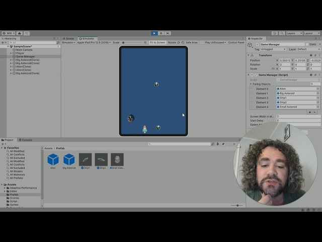 Lesson 16, Part 2 Creating Random Spawning For Falling Objects in 2D Mobile Unity Game 📱