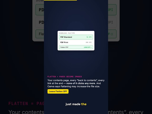 Flatten PDF kills your contents page #shorts