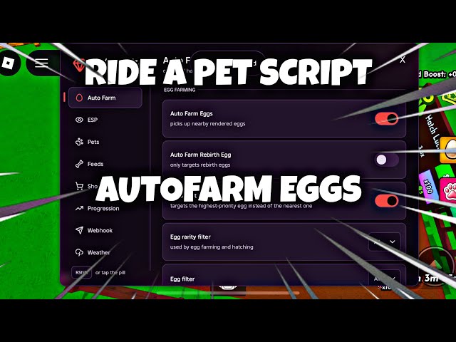 Ride A Pet Script For Mobile And Pc | AutoFarm Eggs