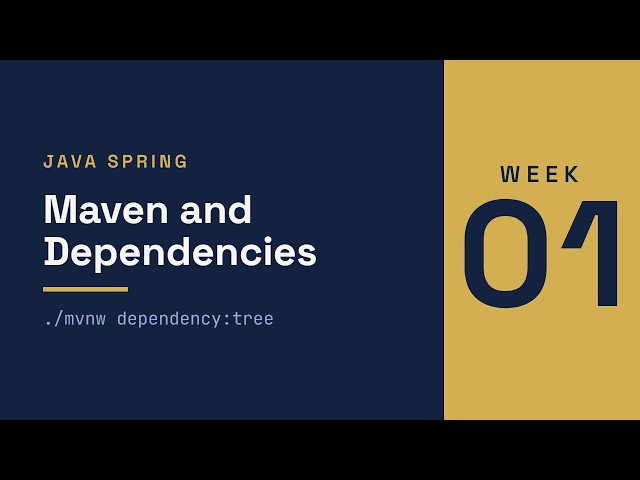 Week 01 - Maven, Dependencies and Logging mp4
