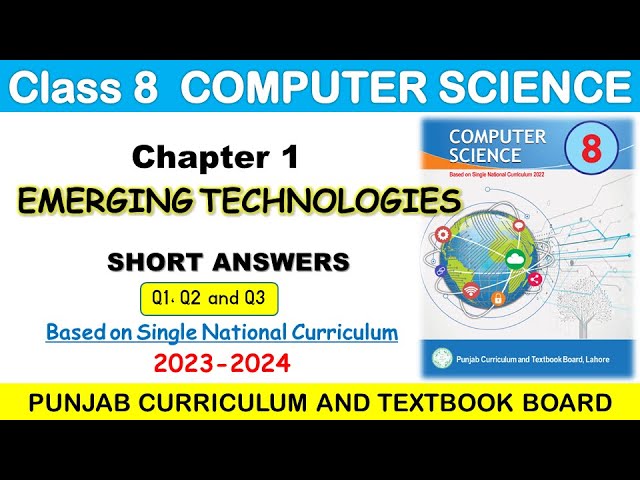Class 8 Computer Unit 1 Q1, Q2, Q3 Answers Punjab Board | Chapter 1 Computer Answers Punjab Board