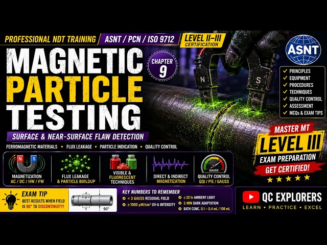 Magnetic Particle Testing (MT) Complete Training | Chapter 9 | ASNT Level II & III NDT