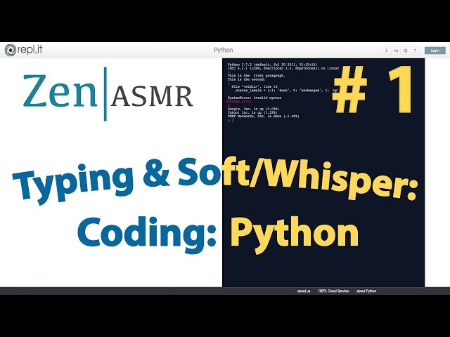 Zen ASMR | Typing & Soft/Whisper | Coding: Python | # 1