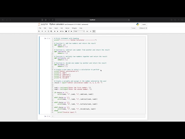 Moonshot #3 How to create a simple Python calculator
