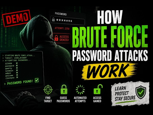 How Brute Force Password Attacks Work | Cybersecurity Tutorial