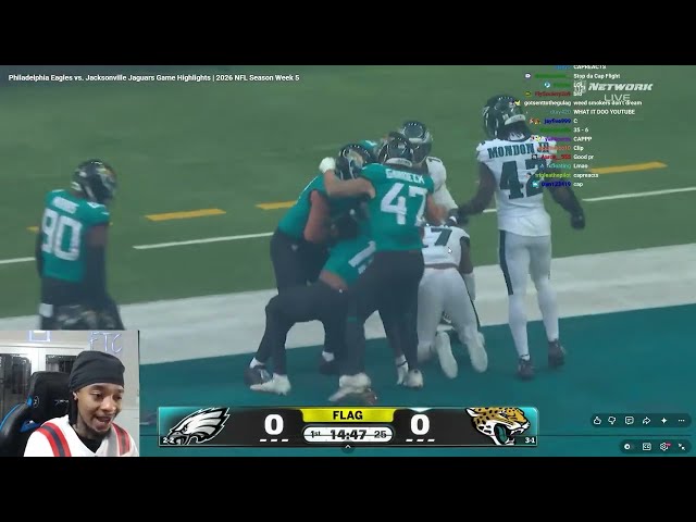 FlightReacts To Eagles vs. Jacksonville Jaguars Game Highlights | 2026 NFL Season Week 5!