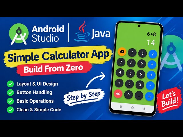 How to Create a Calculator App in Android Studio Using Java | Step-by-Step Tutorial