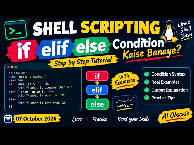 7 October 2026 | Programming Mein If-Elif-Else Conditions Kaise Banayein? | Step-by-Step Tutorial