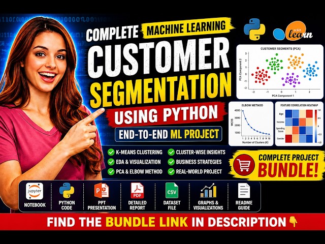Customer Segmentation Using Machine Learning | Complete Python Project #machinelearning