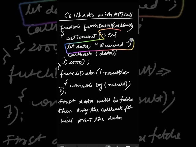 How to use callback with API #tutorial #programmingtips #frontend #learning