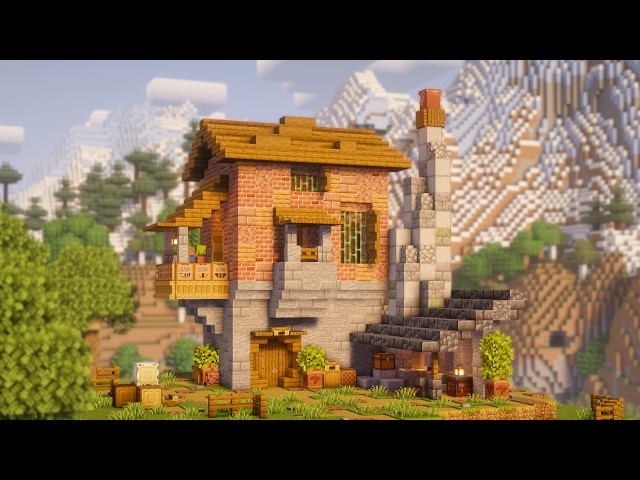 Minecraft: How to Build a Mediterranean Blacksmith Forge | Easy Relaxing Tutorial