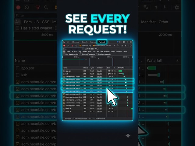 See Everything a Website Loads With DevTools 👀 #shorts