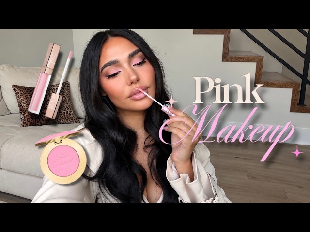 babydoll pink makeup routine & girl chitchat on leveling up