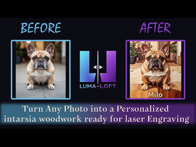 Turn Any Photo into Intarsia Wood Art | Laser Engraving Tutorial – Luma-Loft