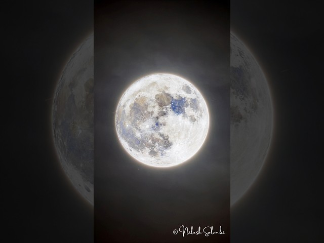 Wait for the Drop: Epic Strawberry Moon Blend 🔭 #shorts #astro #canonr8 #strawberrymoon #moon