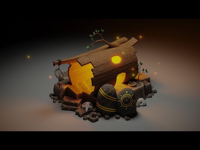 Shaman's House in Blender (Part 3/3)