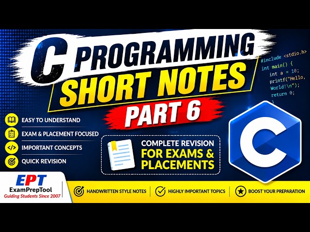 C-Programming Short Notes – Part 6|  Complete Revision for GATE CSE