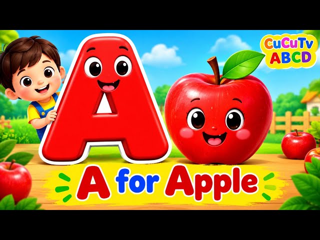 A for Apple | B for Ball | C for Cat | D for Dog | ABCD Alphabet Song for Kids | Cu Cu Tv ABCD #abcd